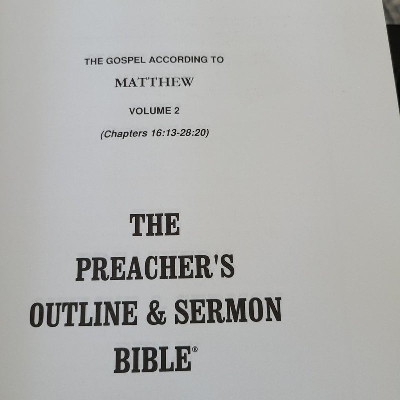 Preacher's Outline and Sermon Bible