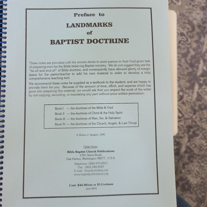 Landmarks of Baptist Doctrine