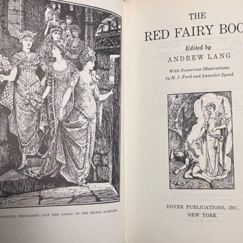 The Blue, Green & 2 red 1st edition Fairy Books