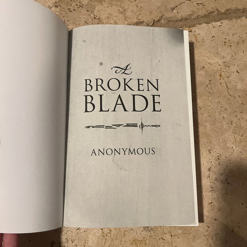 A Broken Blade ANONYMOUS COPY