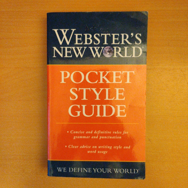 Pocket Style Guide
Websters New World