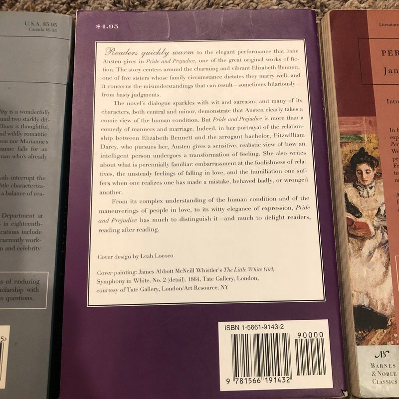 3 Jane Austen Barnes & Noble Novels