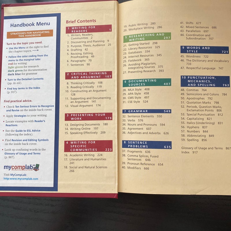 The Longman Handbook for Writers and Readers