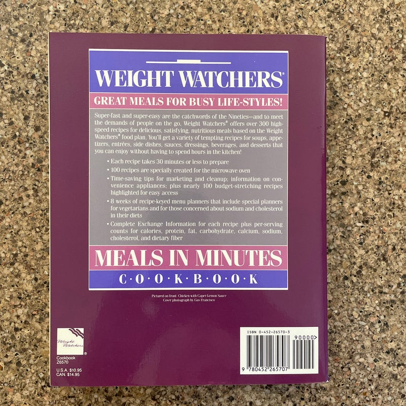 Weight Watchers Meals in Minutes Cookbook