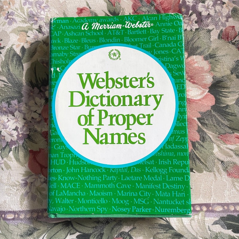 Webster’s Dictionary of Proper Names