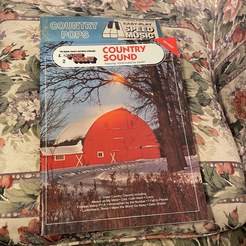 Set of two E-Z Play Country Music Books 