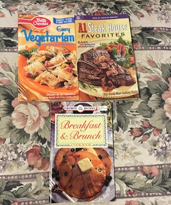 Set of three cookbooks