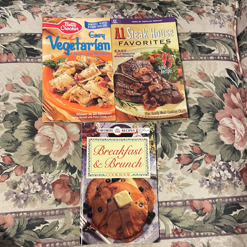 Set of three cookbooks