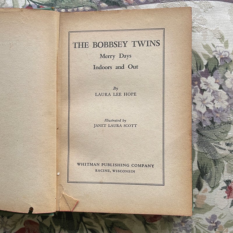 The Bobbsey Twins Merry Days Indoors and Out