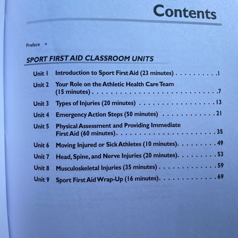 Sport First Aid Workbook 