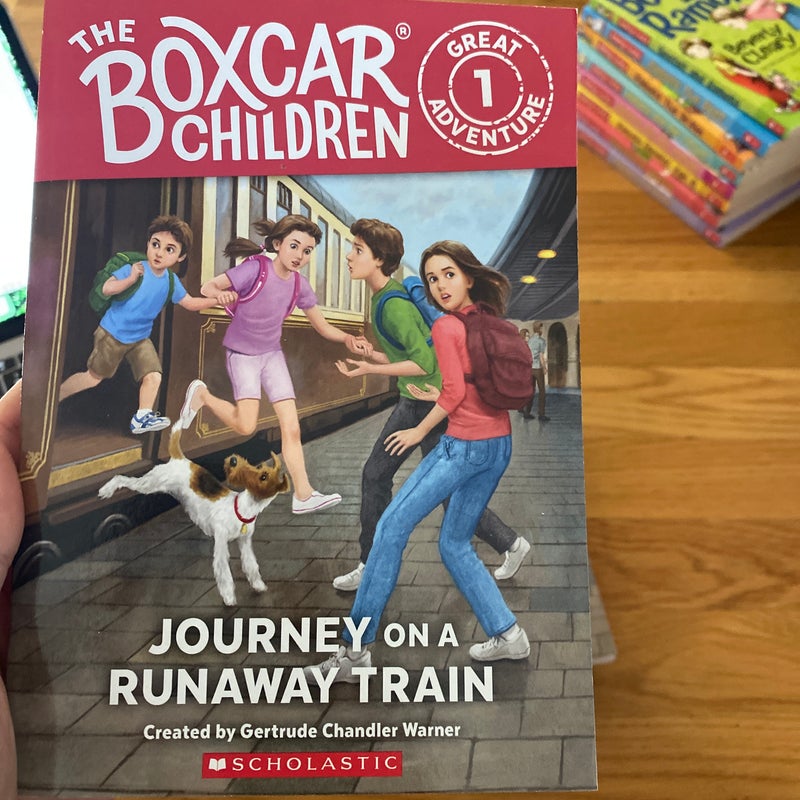 The boxcar children journey on a runaway train 