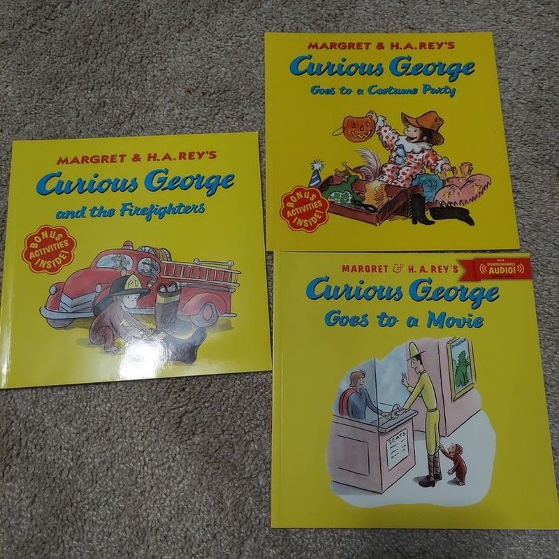 Set of 3 Curious George: Curious George Goes to a Movie 