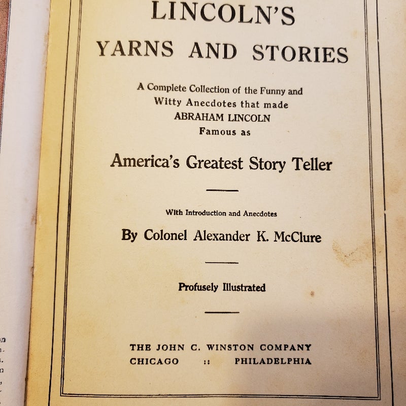 Lincoln's Own Yarns and Stories