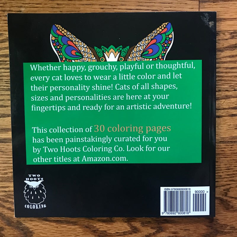 Adult Coloring Book: Cats