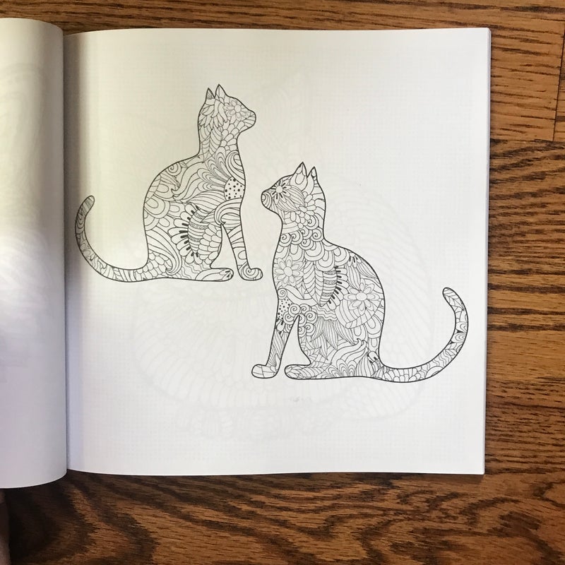 Adult Coloring Book: Cats