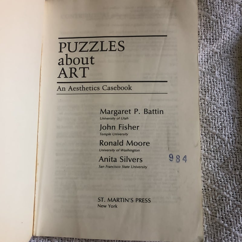 Puzzles about Art