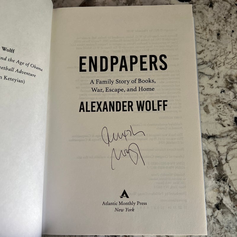 Endpapers- Signed First Edition