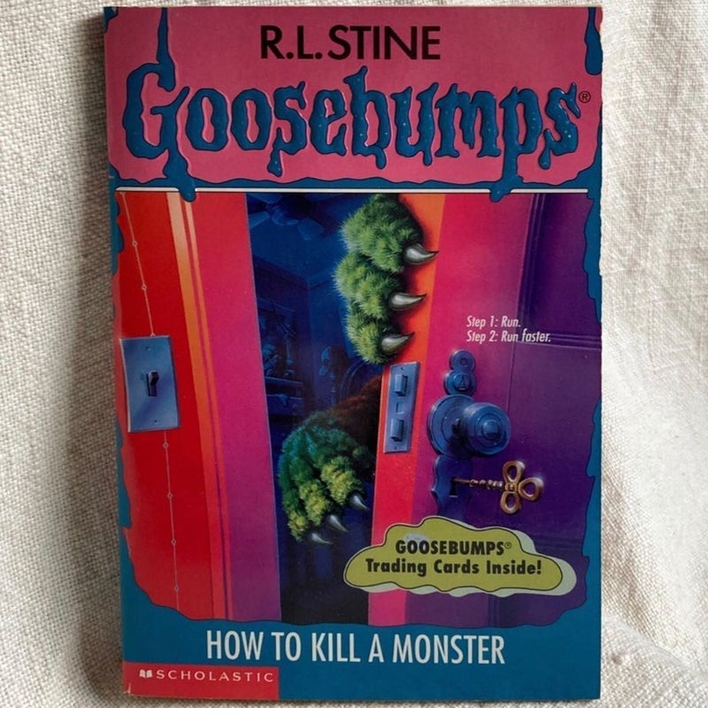 How to Kill a Monster Goosebumps Original #46 & Trading Cards 1996 HTF