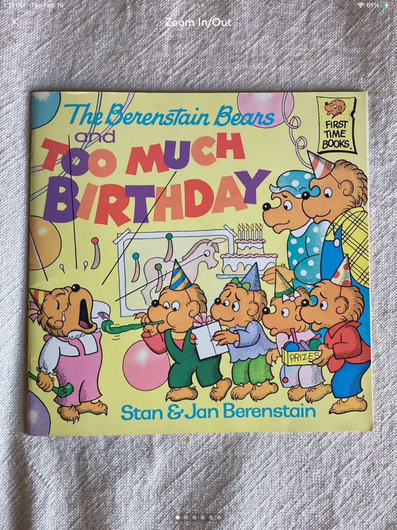 The Berenstain Bears And Too Much Birthday By Stan Berenstain ...