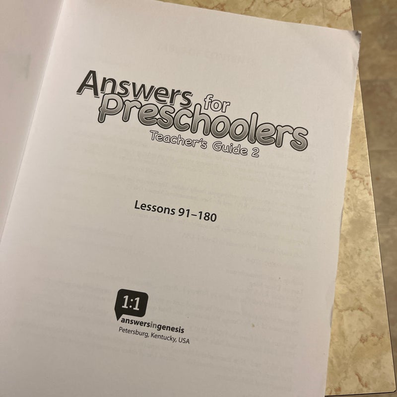 Answers for Preschoolers (Answers in Genesis)