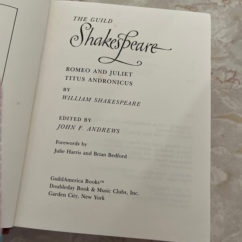 Guild Shakespeare - Volume 2 (Romeo & Juliet and Titus Andronicus)