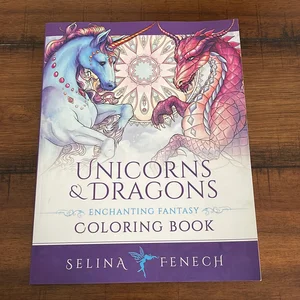 Unicorns and Dragons - Enchanting Fantasy Coloring Book