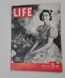 Vintage Life Magazine Princess Elizabeth July 28, 1947. The future Queen Elizabeth.