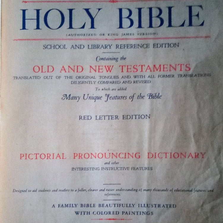 Holy Bible Blue Ribbon Red Letter Edition 