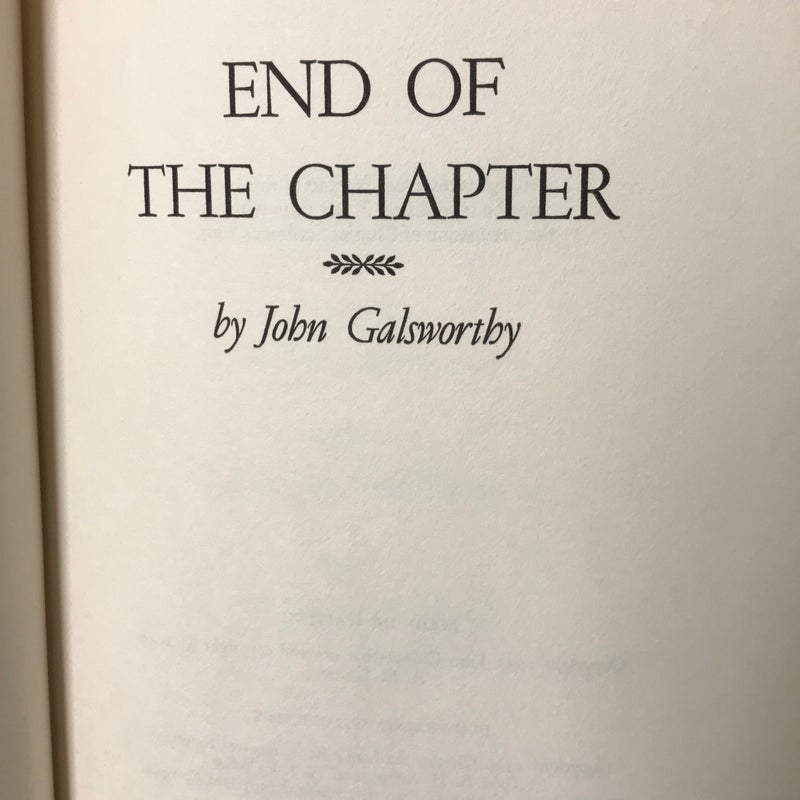 End of the Chapter