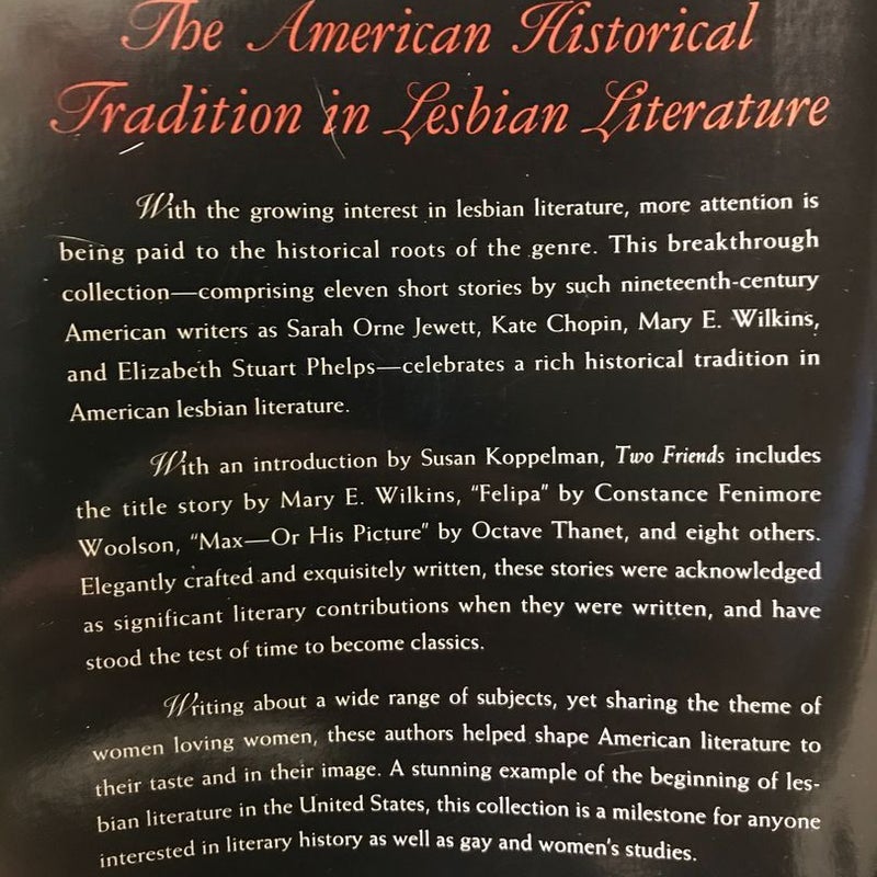 Two Friends and Other 19th-Century American Lesbian Stories