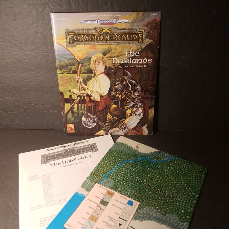 FRS1 THE DALELANDS FORGOTTEN REALMS TSR DUNGEONS & DRAGONS 2E W MAP