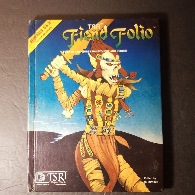 DUNGEONS AND DRAGONS FIEND FOLIO HARDCOVER BOOK 