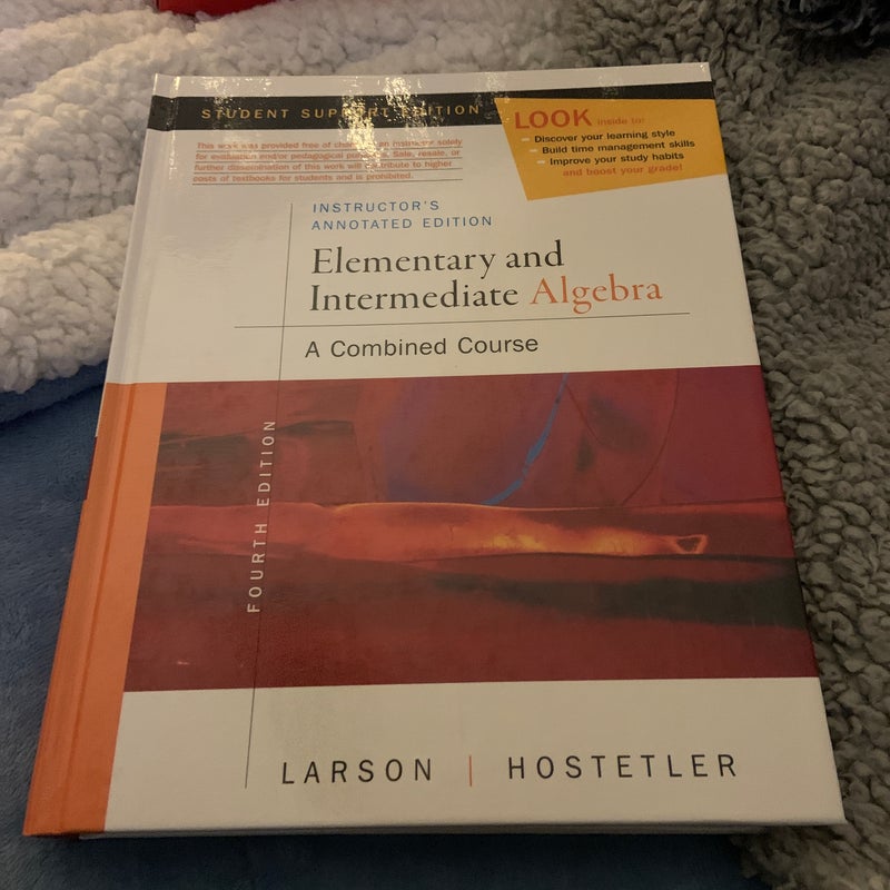 Elementary and Intermediate Algebra by Larson, Hardcover | Pangobooks