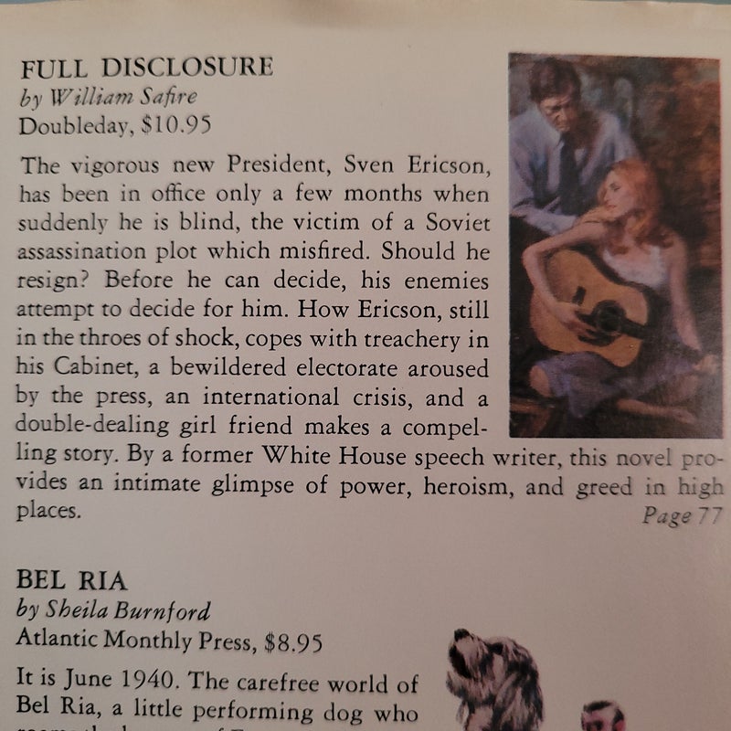 Full Disclosure, Bel Ria, Chase The Wind, The Melodeon, The Fan