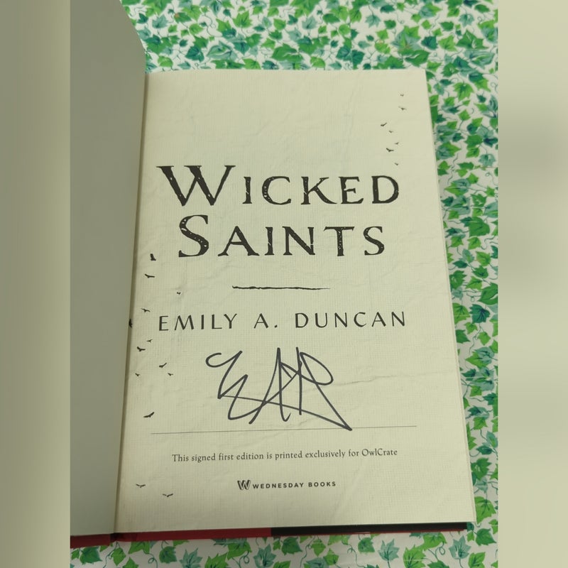 Owlcrate Wicked Saints Trilogy 