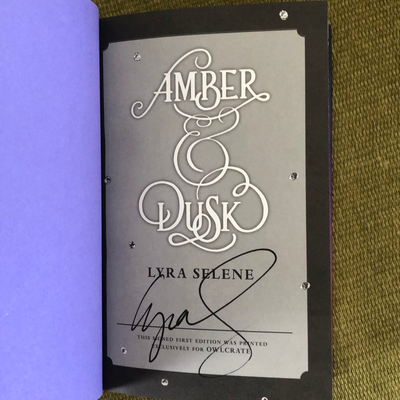 Amber & Dusk (Signed Owlcrate edition w/ author letter)