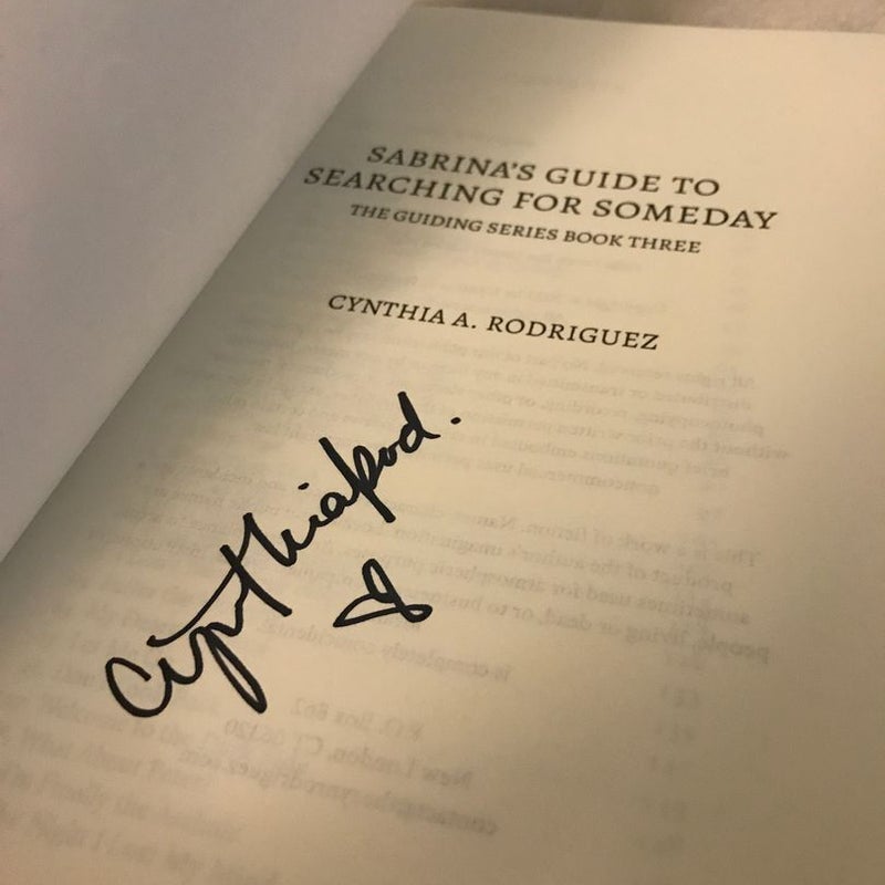 Sabrina’s Guide To Searching For Someday - signed