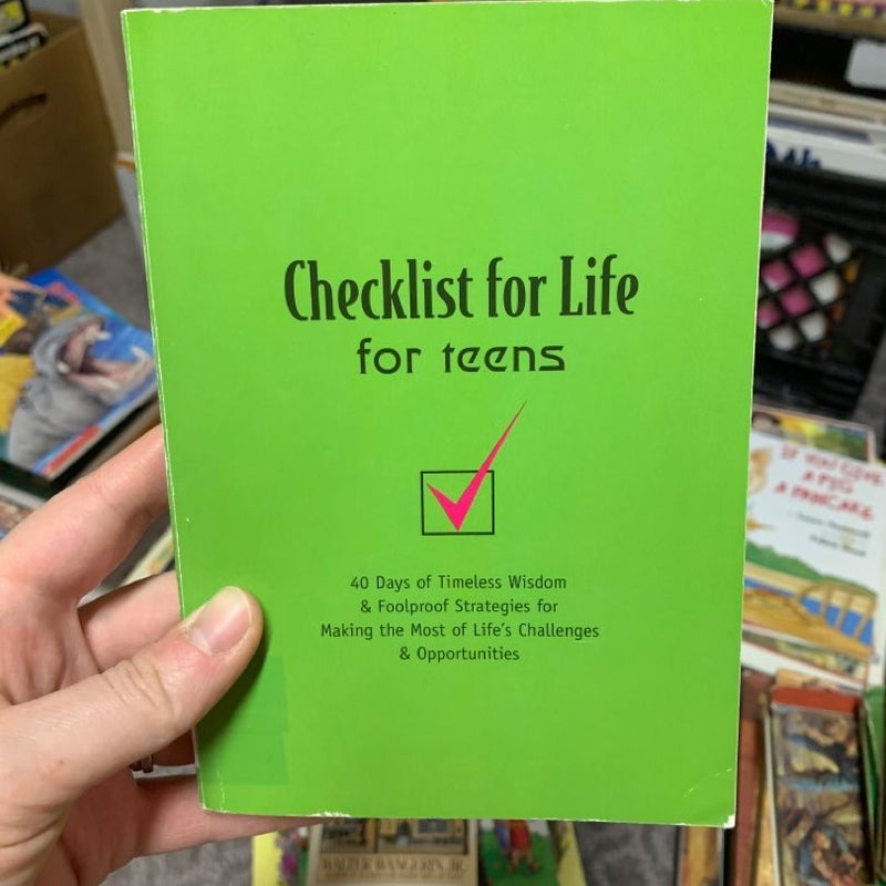 Checklist for Life for Teens