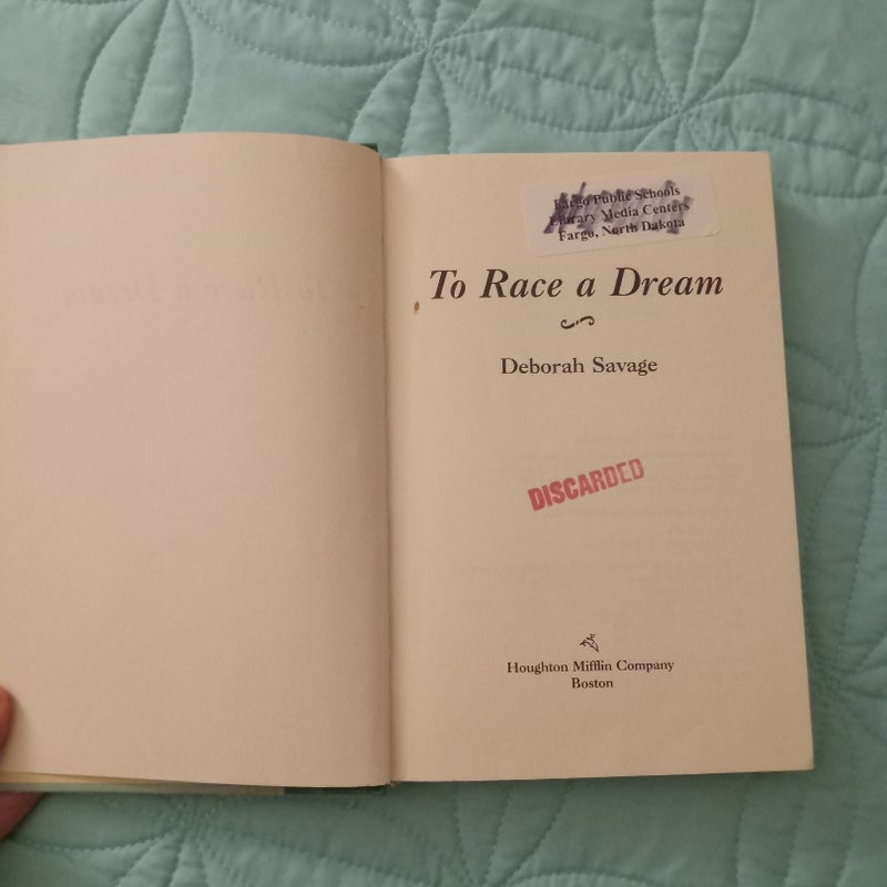 To Race A Dream