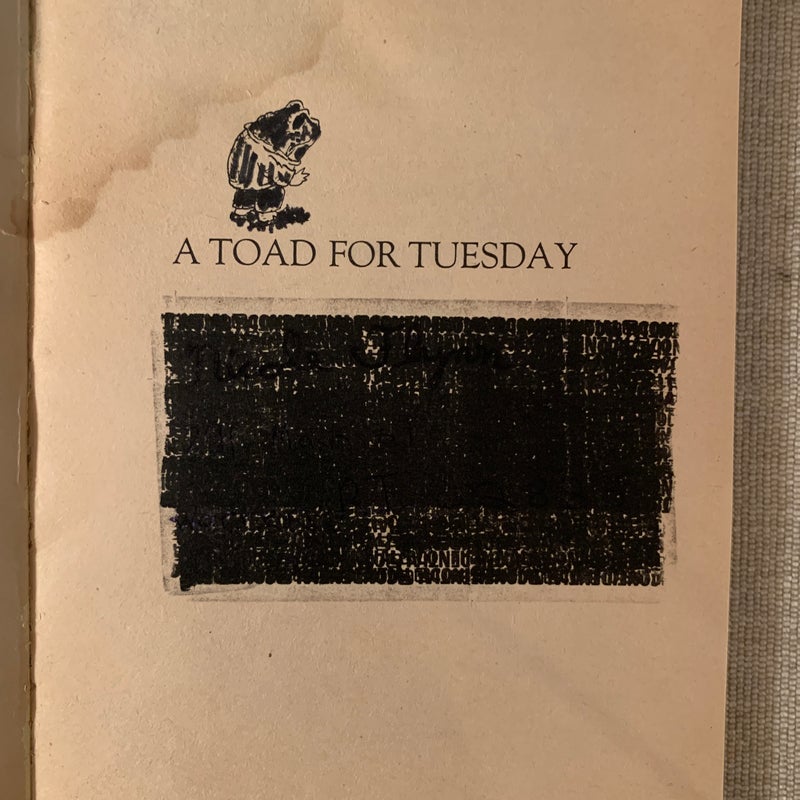 A Toad for Tuesday