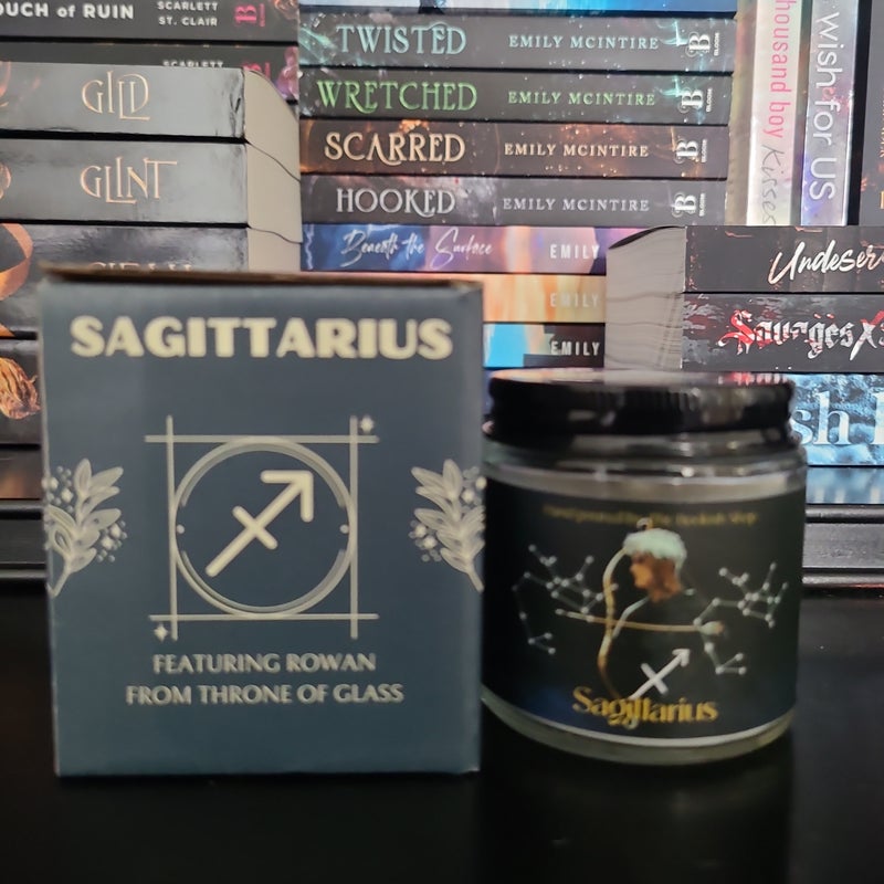 Bookish Box candle Sagittarius