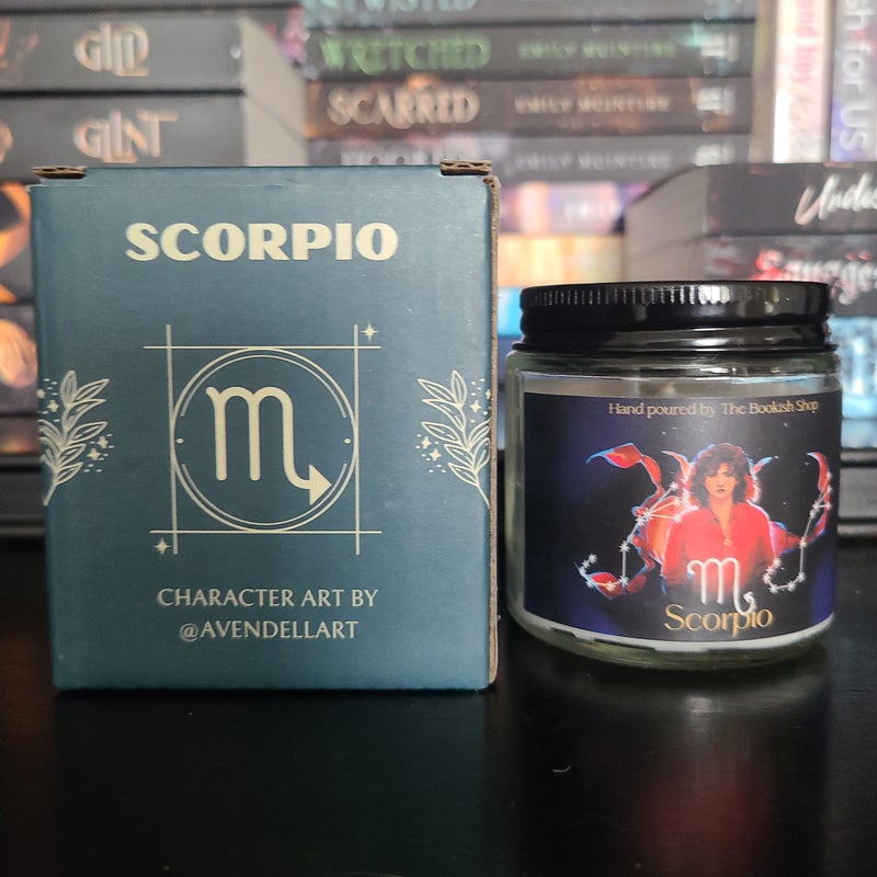 Bookish box Scorpio Candle 