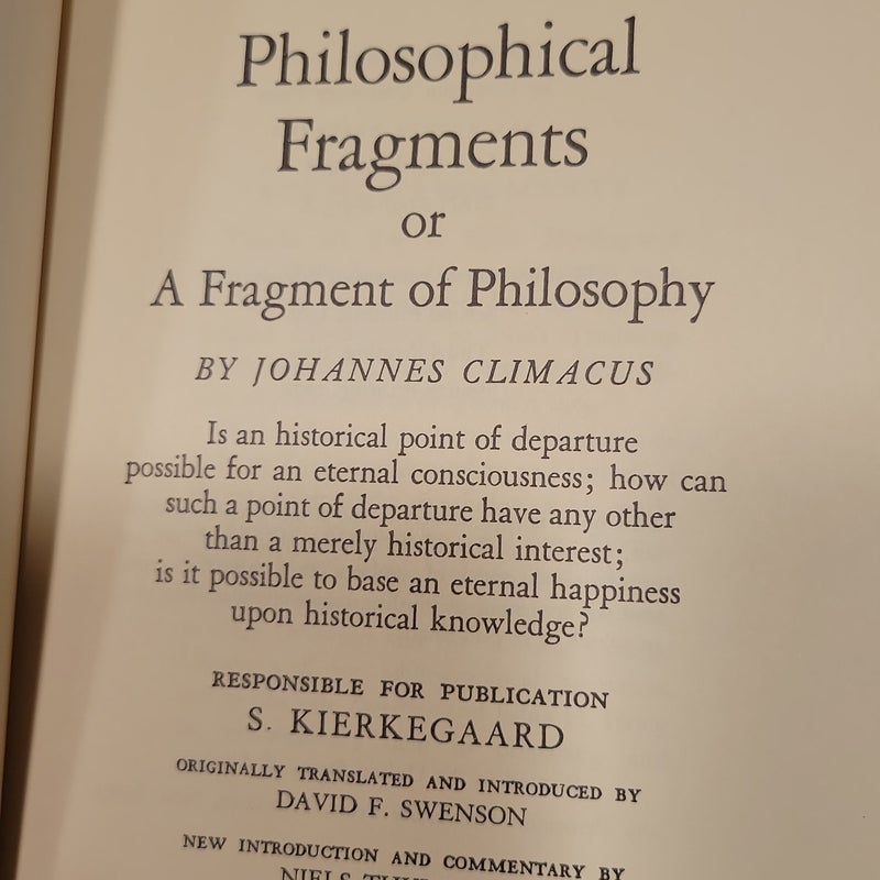 Philosophical Fragments