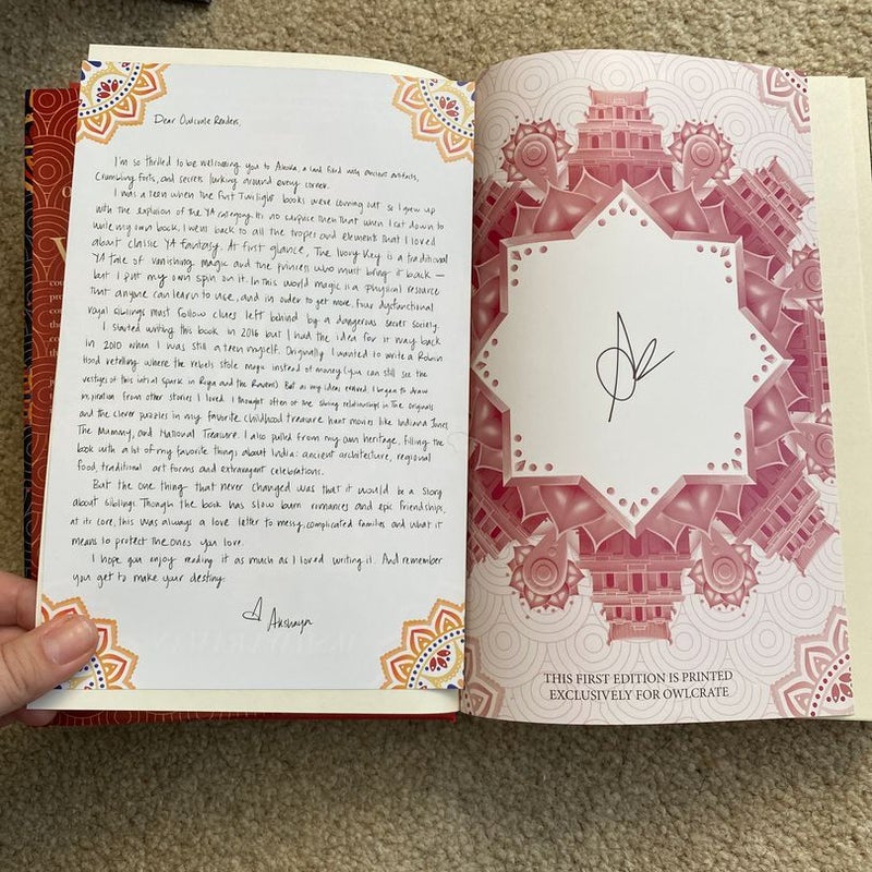 The Ivory Key Owl Crate Edition Signed w/ Author Letter