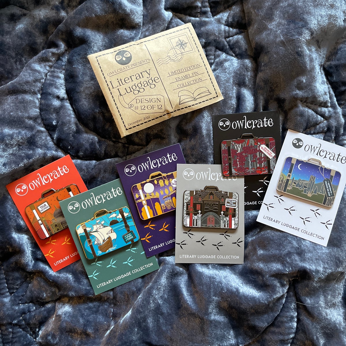 Owlcrate Literary 2024 Luggage Pin Set