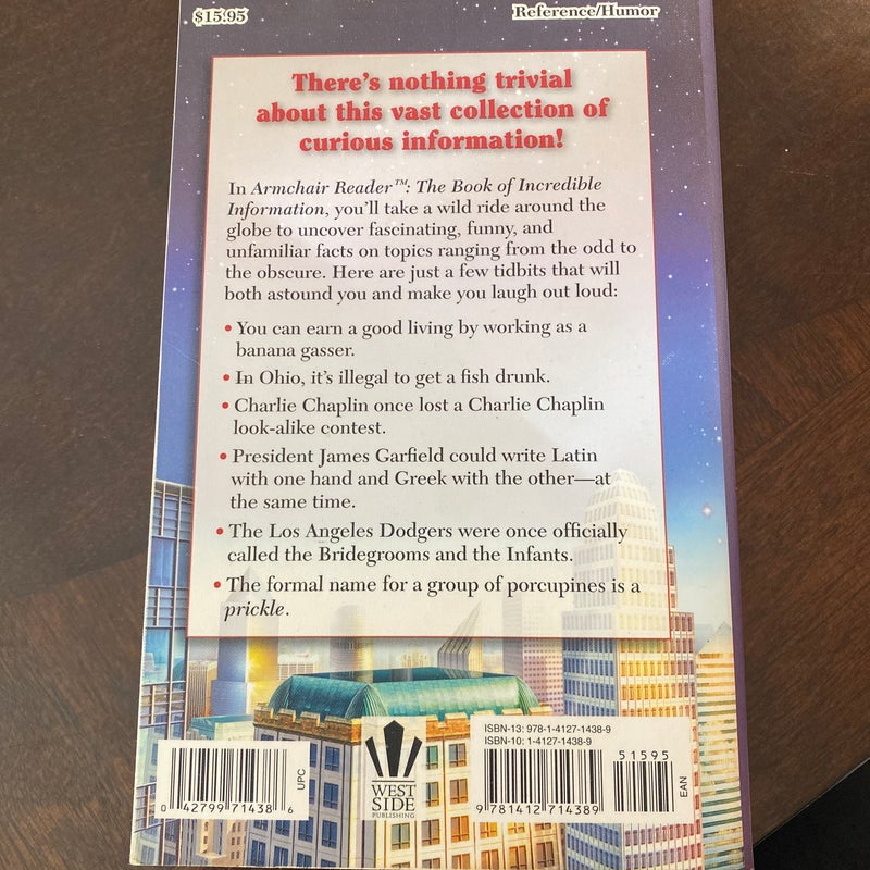 Armchair Reader Incredible Information by Publications International