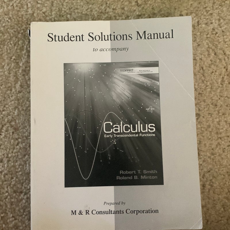 Student Solutions Manual for Calculus: Early Transcendental Functions