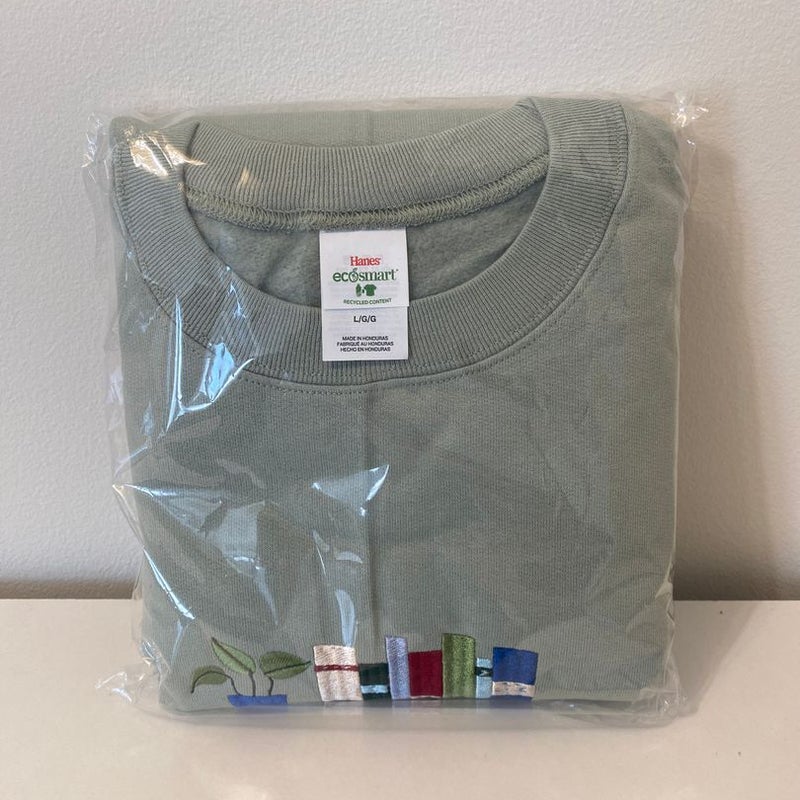 Embroidered Crewneck (muted olive)