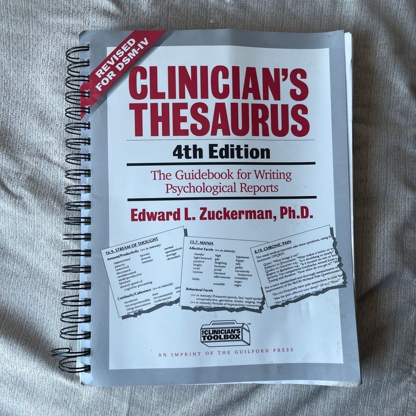 Clinician's Thesaurus by Edward L. Zuckerman, Paperback