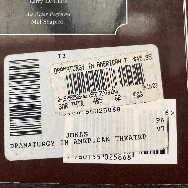 Dramaturgy in American Theatre